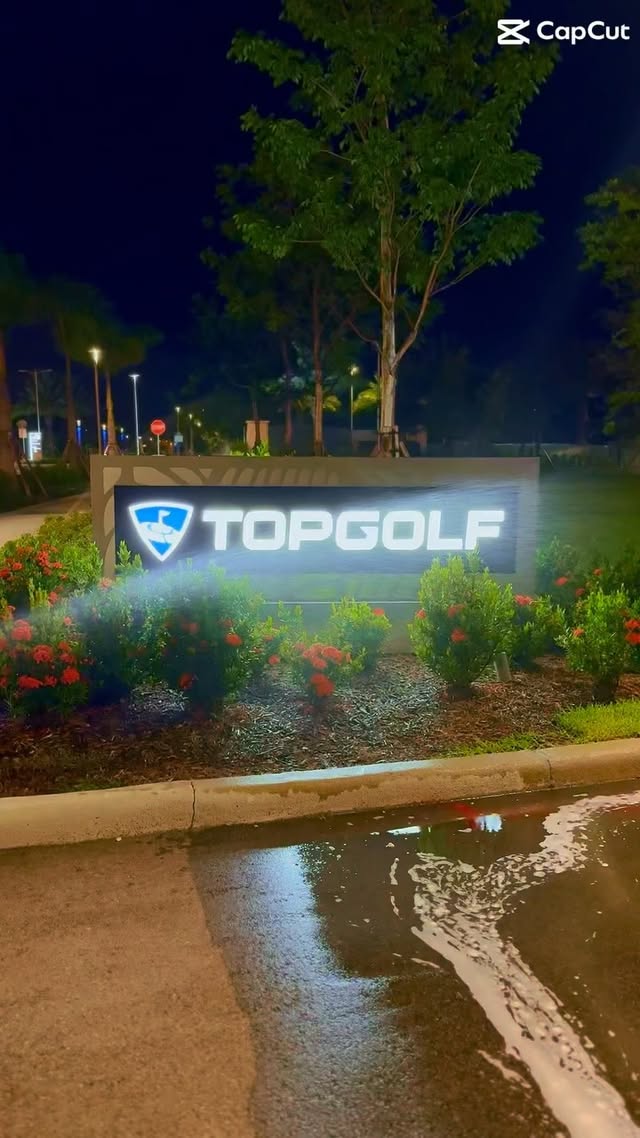 TopGolf Pompano Beach — commercial overnight pressure washing by TitanFlow Exteriors